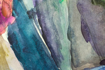 abstract hand drawn watercolor background, raster illustration