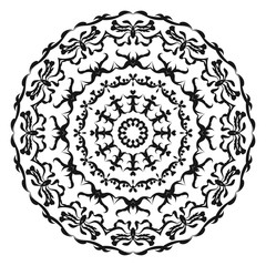 Circular pattern in form of mandala for Henna, 