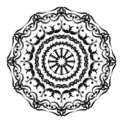 Circular pattern in form of mandala for Henna, 