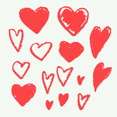 hand drawn heart shape doodle