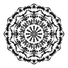 Circular pattern in form of mandala for Henna, 