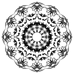 Circular pattern in form of mandala for Henna, 