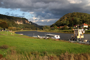 Ein Schiffsanleger in Wehlen