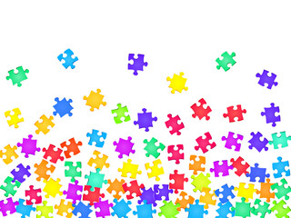 Game tickler jigsaw puzzle rainbow colors parts 