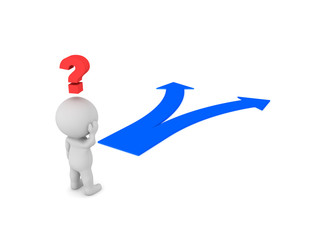 3D Character trying to choose between two branching pathways