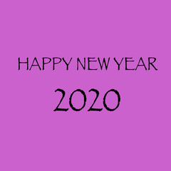 Happy New Year 2020 Text Design Patter, Vector illustration.