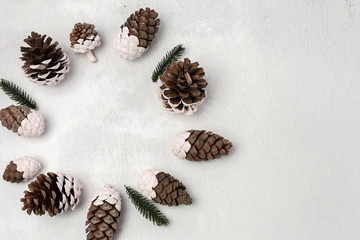 Background with Christmas Decoration Composition