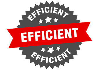 Obraz premium efficient sign. efficient red-black circular band label