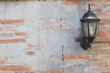Lamp that attaches to the old cement wall