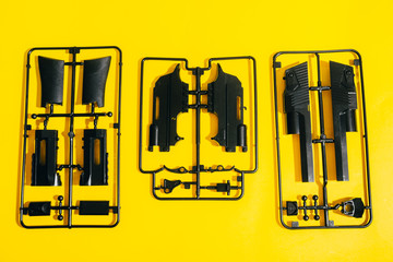 Fototapeta premium assemble handgun from the parts