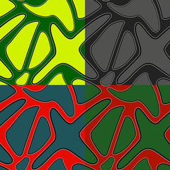 abstract pattern different colors set