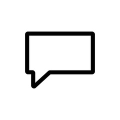 Naklejka premium Speech bubble icon, isolated. Flat design.