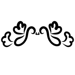 two birds, romantic black pattern with a kiss