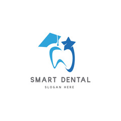 smart dental logo vector template