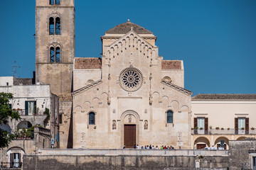 Fototapeta premium Matera, South Italy, Basilicata, Cathedral church on Piazza Duomo in historical centre of Matera