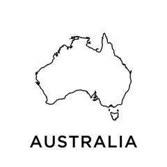 Australia map vector design template