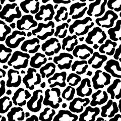 Black and white leopard fur pattern