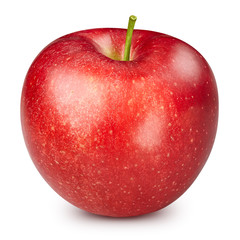 Red apple isolated on white. Apple Clipping Path.
