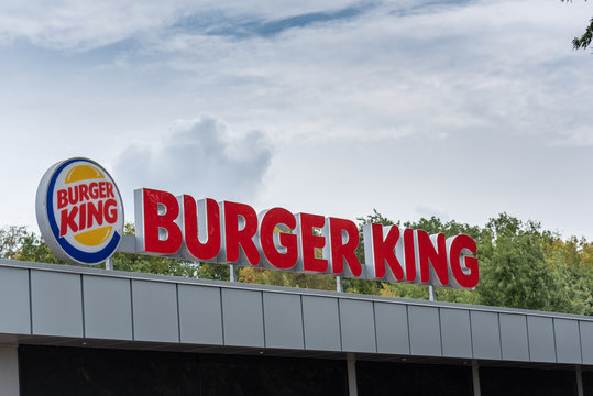 Luxembourg, Mamer -2018, August 24 : A Burger King retail location from the exterior.
