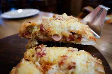 pizza or puffed pizza,  pizza puff