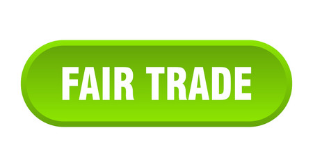fair trade button. fair trade rounded green sign. fair trade
