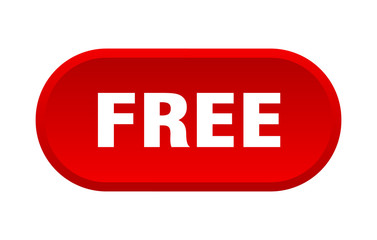 free button. free rounded red sign. free