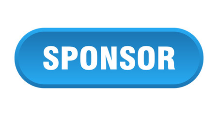 sponsor button. sponsor rounded blue sign. sponsor