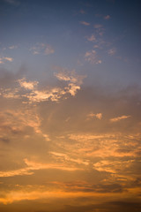 Obraz premium A cloudy sunset in Malaysia