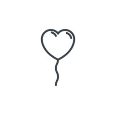 heart shaped balloon icon line design