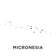 Obraz na płótnie Canvas Micronesia map vector design template