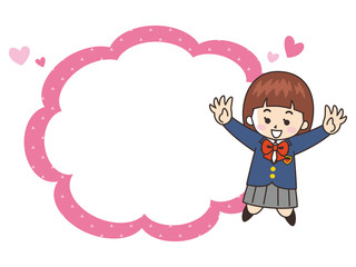 中高生の女子　吹き出し