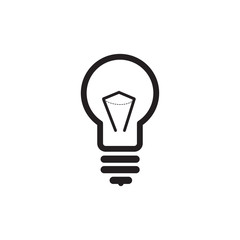 bulb icon in trendy flat design