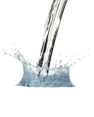 Obraz na płótnie Canvas Water drop splash isolated on white background
