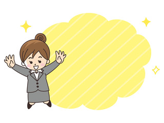 ビジネスウーマン　吹き出し