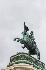 Fototapeta na wymiar Archduke Charles (Erzherzog Karl) statue on the Heldenplatz in Vienna (Wien), Austria