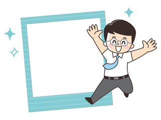 ビジネスマン　クールビズ　写真フレーム