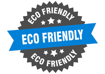 Fototapeta premium eco friendly sign. eco friendly blue-black circular band label