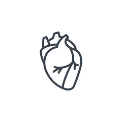 human organ heart icon line design