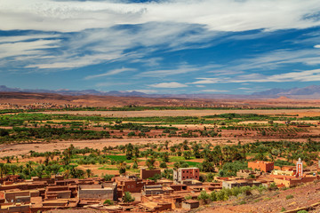Fototapeta premium View from the top of Kasbah Ait Ben Haddou.