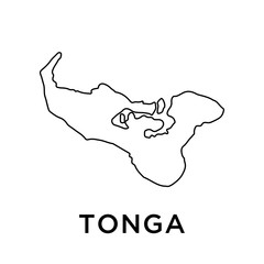 Tonga map vector design template