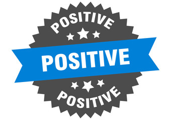 positive sign. positive blue-black circular band label