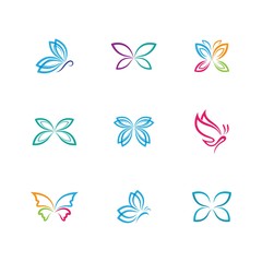 Fototapeta na wymiar Butterfly vector icon