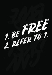 be free motivational quotes or saying vector design