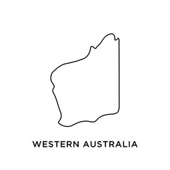 Western Australia map vector design template