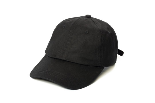 Black Working peaked cap. Isolated on a white background.
