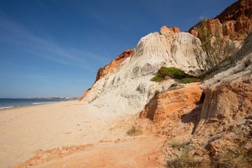 Felsenküste aus Sandstein, Atlantikküste, Algarve, Portugal, Europa