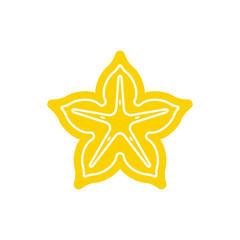 Isolated star fruit fruit vector design