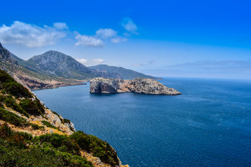Panoramic View of Isle Laïla, Moroccan Coast Belyounech City, Morocco