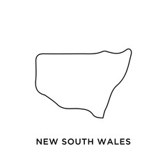 New South Wales map vector design template
