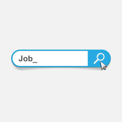 Obraz premium Jobs search icon vector illustration.Recruitment Career Concept.